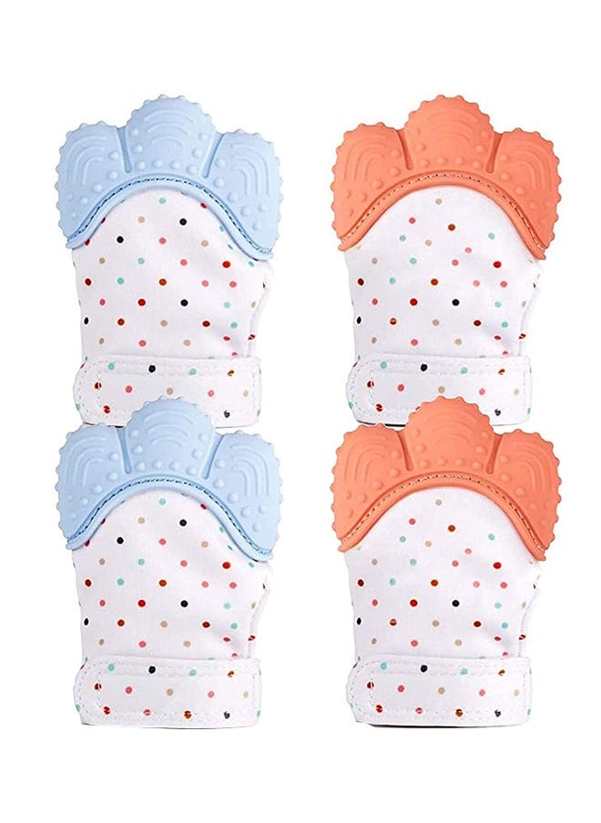 Silicone Baby Teething Gloves With Adjustable Fastener Strap (3-24 Months)
