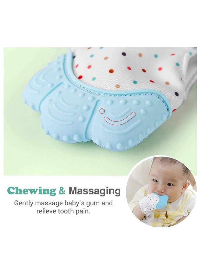 Silicone Baby Teething Gloves With Adjustable Fastener Strap (3-24 Months)