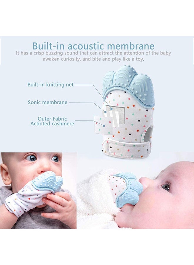 Silicone Baby Teething Gloves With Adjustable Fastener Strap (3-24 Months)