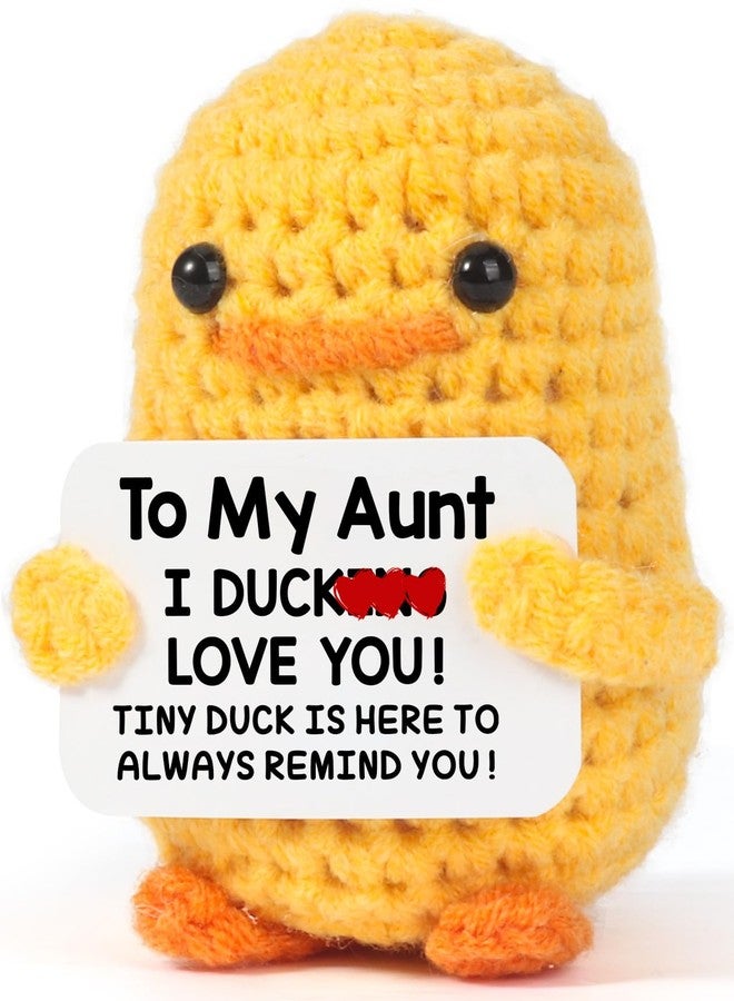 MBL Aunt Gifts for Mothers Day - to My Aunt, Small Cute Funny Crochet Duck Doll Birthday Easter Mother's Gifts for Aunts Aunty Auntie from Niece Nephew - Image 1
