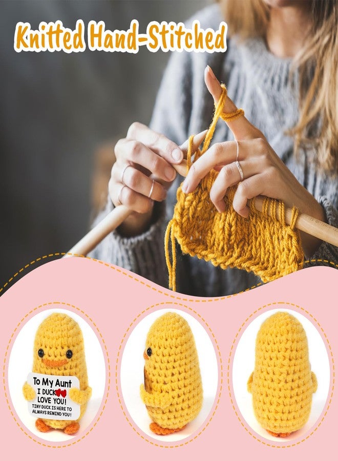 MBL Aunt Gifts for Mothers Day - to My Aunt, Small Cute Funny Crochet Duck Doll Birthday Easter Mother's Gifts for Aunts Aunty Auntie from Niece Nephew - Image 2