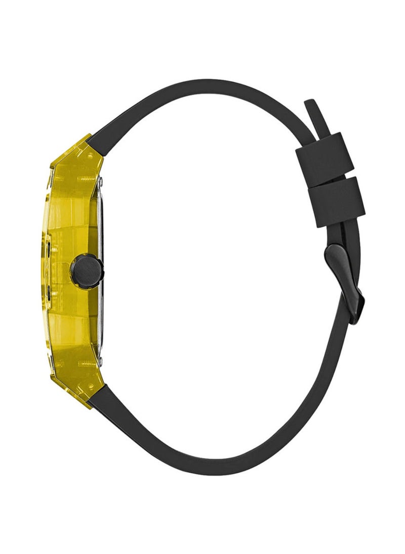GUESS - GUESS Mens Black Yellow Multi-function Watch - GW0499G2 - Image 1