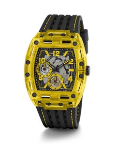 GUESS GUESS Mens Black Yellow Multi-function Watch - GW0499G2  - Image 2