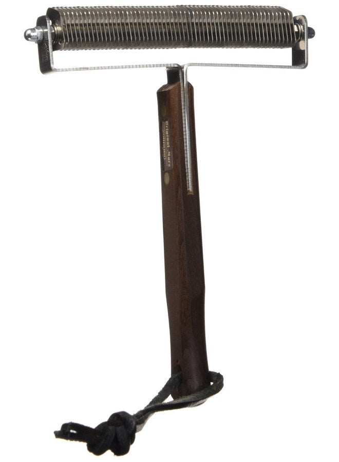 Mars Coat King Triple Wide Dematting Undercoat Grooming Rake Stripper Tool for Horses, Stainless Steel with Wooden Handle, Made in Germany, 60 Blade Extra Fine - Image 1