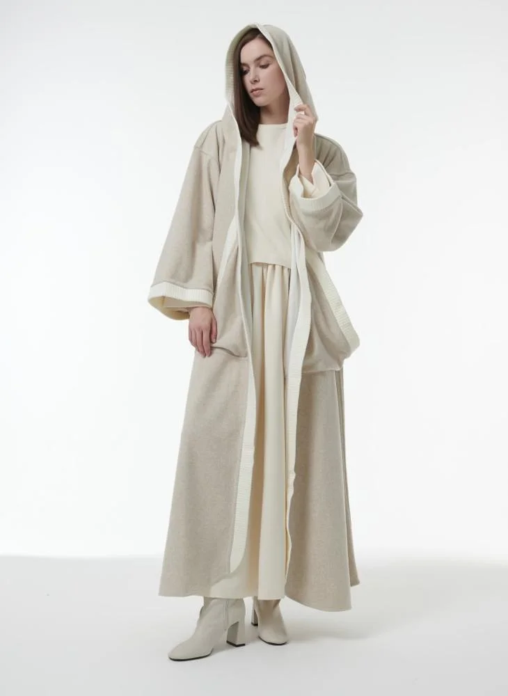 Leem Two-Tone Maxi Pocket Bisht