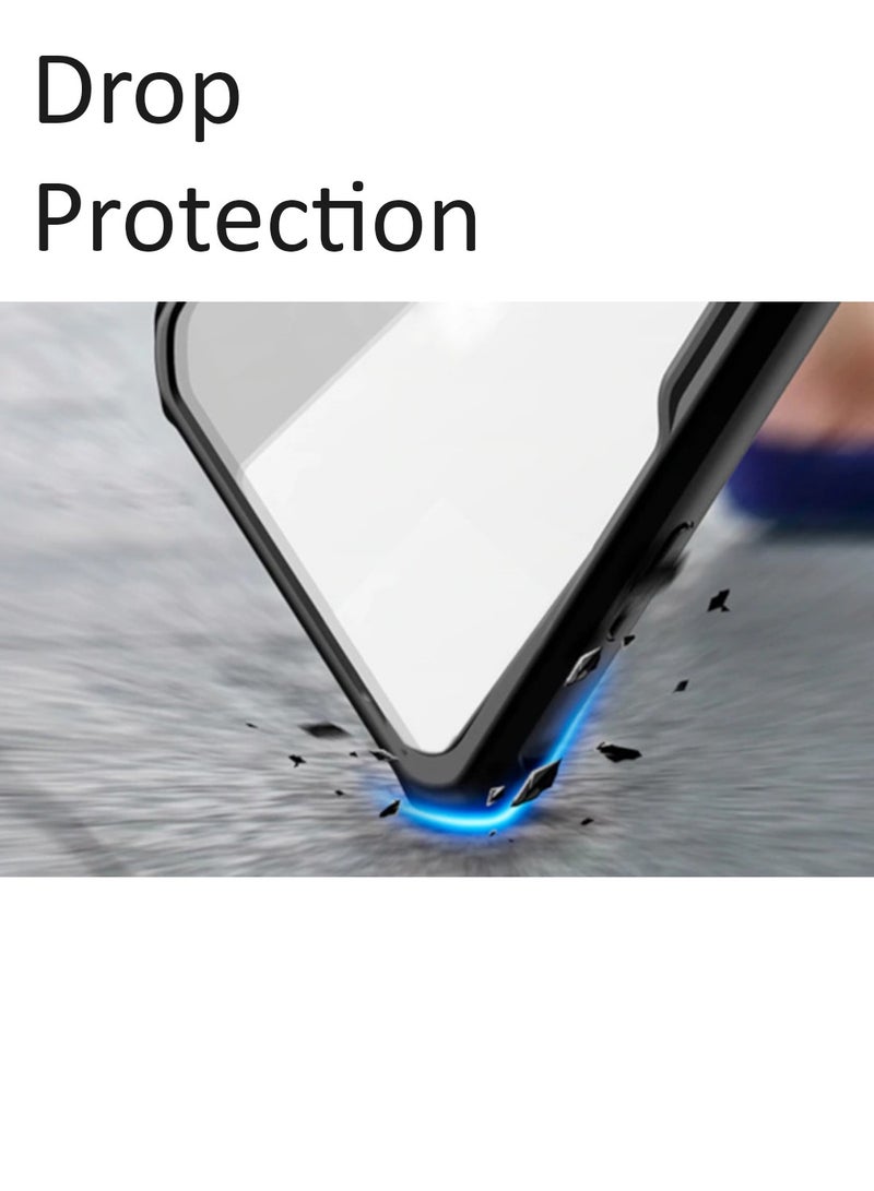 Wtech Motorola Moto G06 4G 2025 Hybrid TPU Silicone with Raised Armour Bumpers Slim Case Cover (MCAPSA) - Clear/Black - Image 3