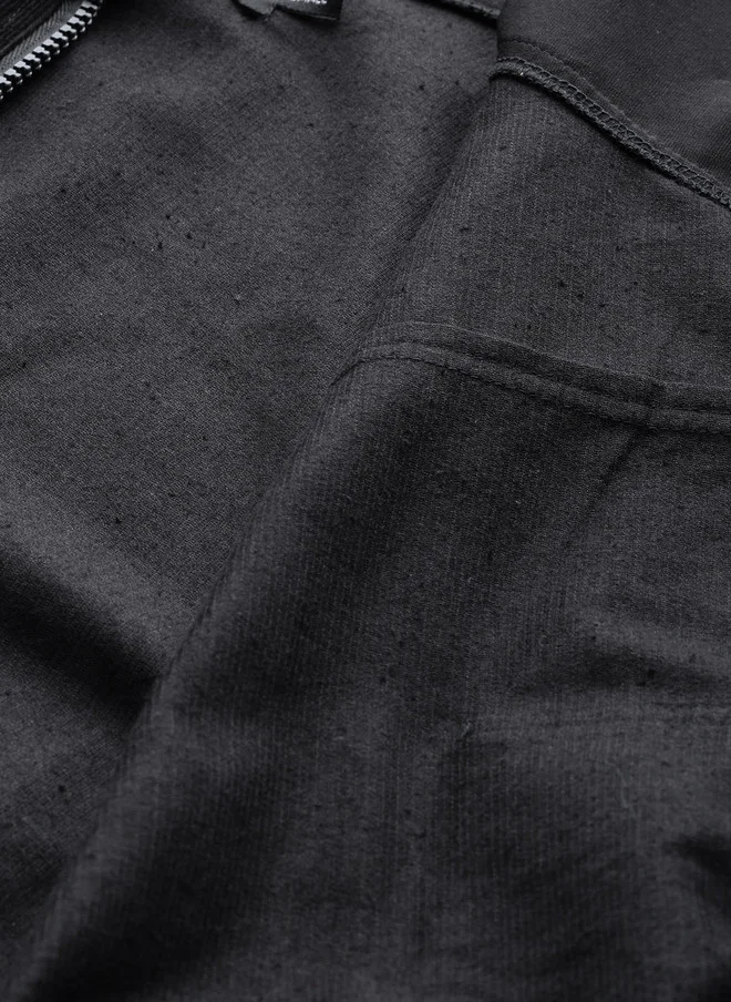 SASSAFRAS  Cropped Black Bomber Jacket for Women  | Best Price UAE