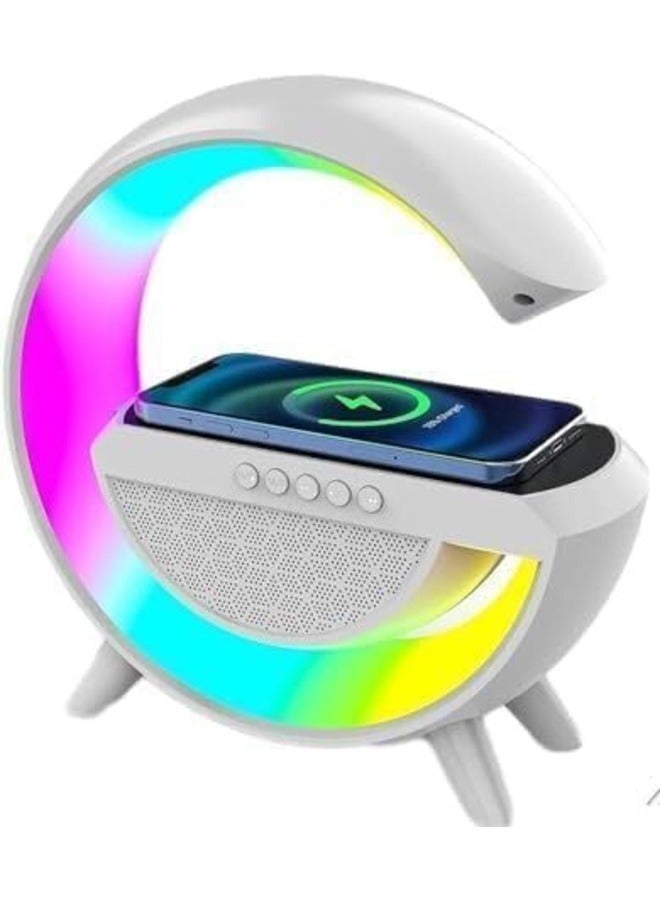 Bluetooth Speaker with Alarm Clock, Digital Display, LED Lights, 76 cm  - Image 1