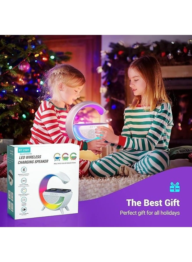 Bluetooth Speaker with Alarm Clock, Digital Display, LED Lights, 76 cm  - Image 3
