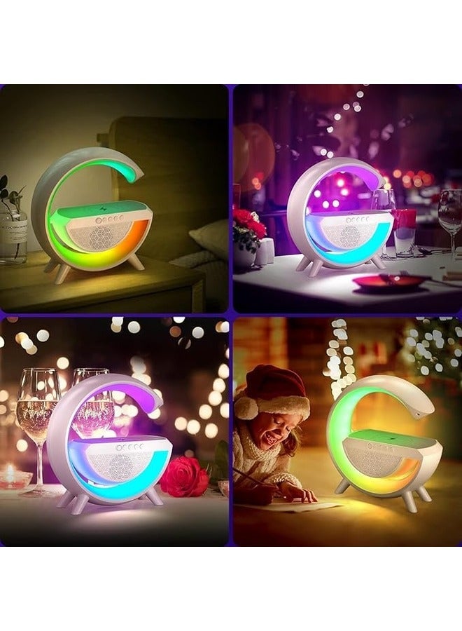 Bluetooth Speaker with Alarm Clock, Digital Display, LED Lights, 76 cm  - Image 4