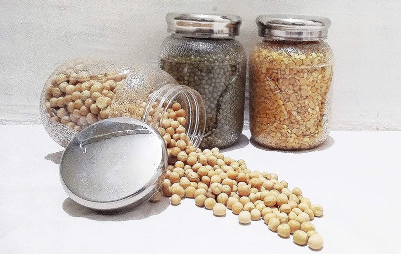 Woolco Bright Shine Milky Way Plastic Premium Storage Jars Container Set 6 600 - Image 2