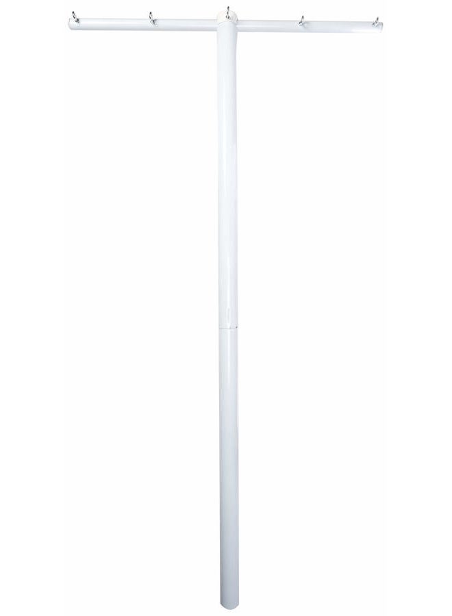 Household Essentials Outdoor Clothesline, 86 inches high, 46 inches wide, and 3 inches deep 3-inch diameter post, White - Image 4