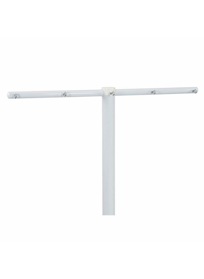Household Essentials Outdoor Clothesline, 86 inches high, 46 inches wide, and 3 inches deep 3-inch diameter post, White - Image 1