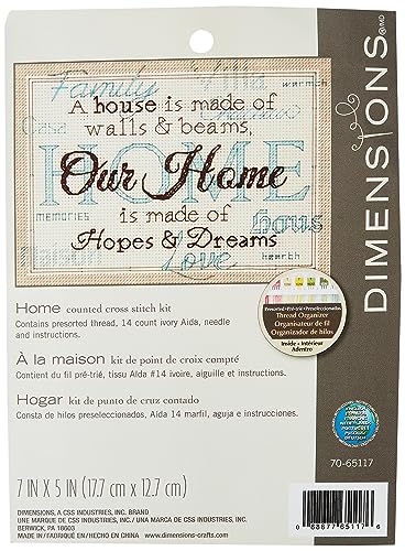 Dimensions "Our Home Decorative Counted Cross Stitch Kit, 7" x 5" - Image 1