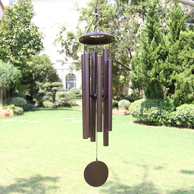 ASTARIN Outdoor Wind Chimes 45 in Memorial Chimes with 6 Heavy Tubes Large Deep Tone for Garden Hanging Decor Sympathy Gifts Bronze
