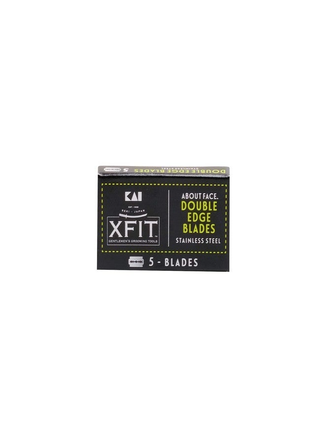About Face Double Edge Safety Razor blades by Kai Xfit (5 Blades); Durable Stainless-steel Razor blades with Superior Cutting Edge for Precision Shaving; Multiple Uses; Conveniently fits all Double-Edge Razors - Image 2