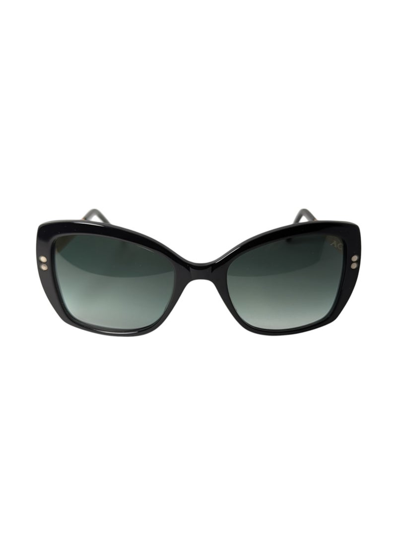 Authentic Armando Cavelli sunglasses, crafted from carefully selected premium acetate for a luxurious look and longevity with extensive use. This model combines modernity and classic style, with a raw black acetate front and golden -plated metal temples to complete your luxury look. Comes with premium polymer lenses offer UV400 protection in a gradient dark green