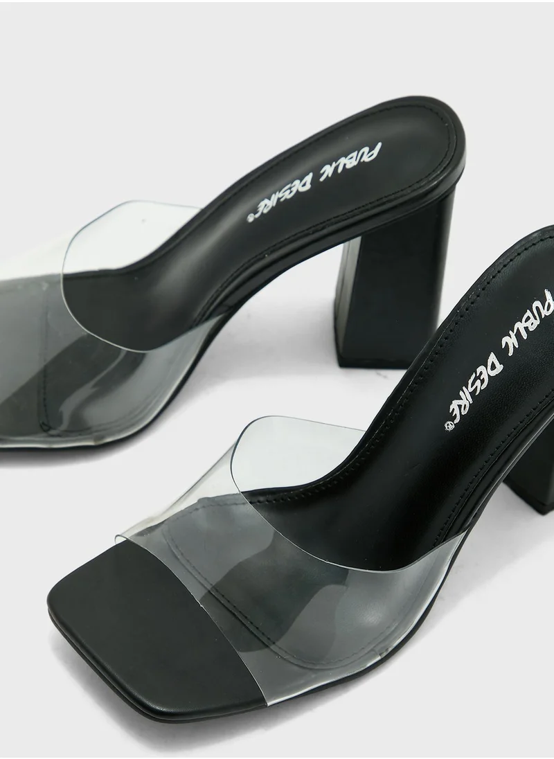PUBLIC DESIRE One Strap High Heel Sandals
