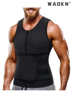 Men Body Shaper Waist Trainer Belt Your Belly Sweat Vest Slimming Underwear Weight Loss Shirt Fat Burner Workout Tank Tops Shaper Belly Reducing Shapewear Burn Fat Shirt Trimmer Belt