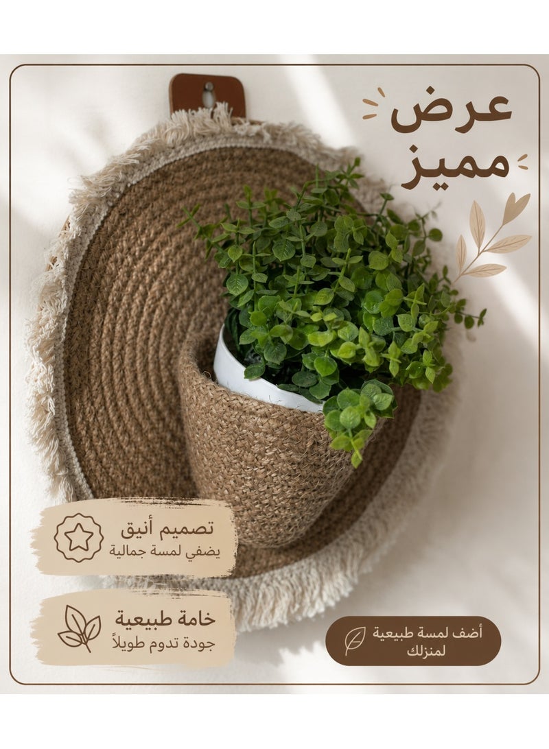 كالدا علاقة نباتات "بوهو" من كالدا للحائط – حامل نباتات ديكوري من الحبال المنسوجة للنباتات الطبيعية أو الاصطناعية – ديكور حائط عمودي لغرفة المعيشة وغرفة النوم والشرفة - Image 2