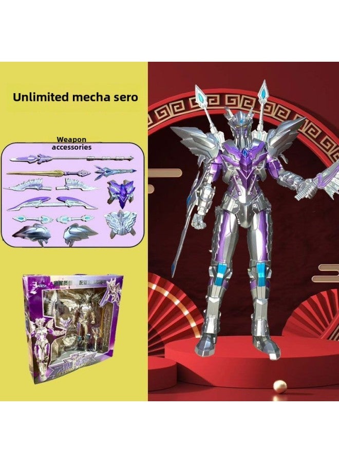 Ultraman Hand-made Spot Gold Cero Beria Geed Tiga Doll Model Stand Kidsren's Toys-Color:Infinity Mecha Cerro (18cm Model) - Image 1
