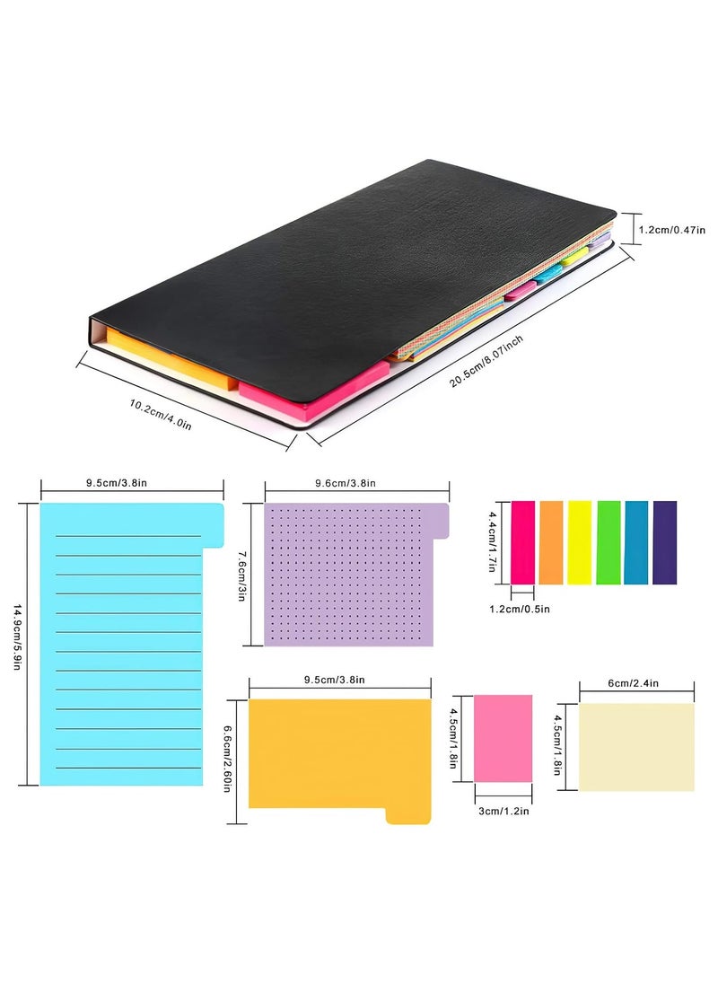 Generic - Sticky Notes Set, 410pcs Divider Sticky Notes Tabs, Divider Self-Stick Notes Pads Bundle with Bookmark Index for Planner Sticky Notes Tabs for School Supplies, Office, Book Notes - Image 1