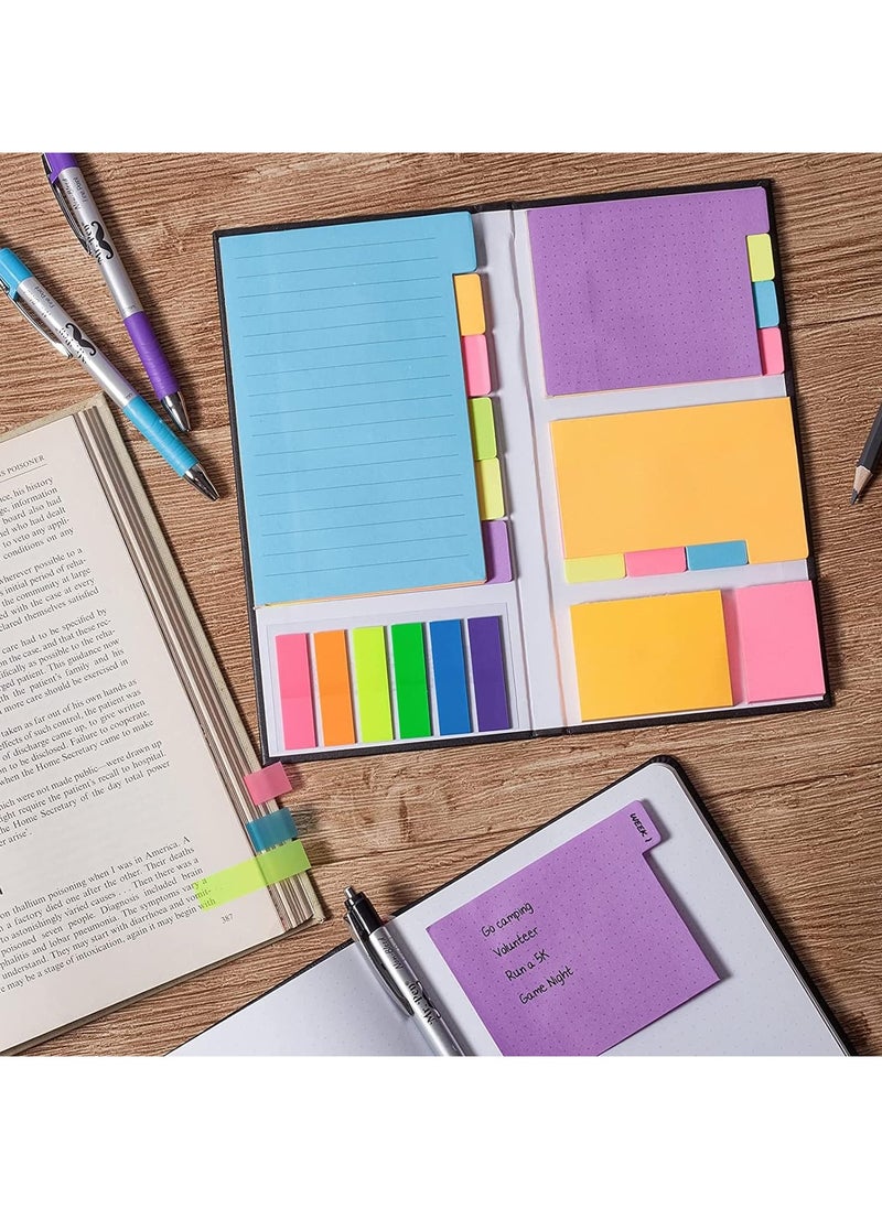 Generic - Sticky Notes Set, 410pcs Divider Sticky Notes Tabs, Divider Self-Stick Notes Pads Bundle with Bookmark Index for Planner Sticky Notes Tabs for School Supplies, Office, Book Notes - Image 1