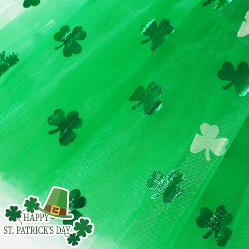 WINROLA Adult Women St. Patrick’s Day Green Tutu Skirt Teens Shamrock Tulle Tutu Dress-Up Irish Party Clover Tutu Costumes - Image 3