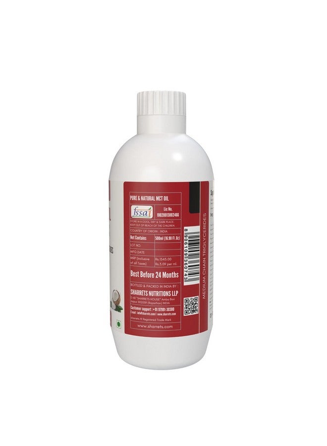 Sharrets Keto Mct Oil - 500Ml (C8:70 C10:30) Premium Medium Chain Triglycerides For Bulletproof Coffee, Intermittent Fasting, And Athletic Performance.  - Image 4