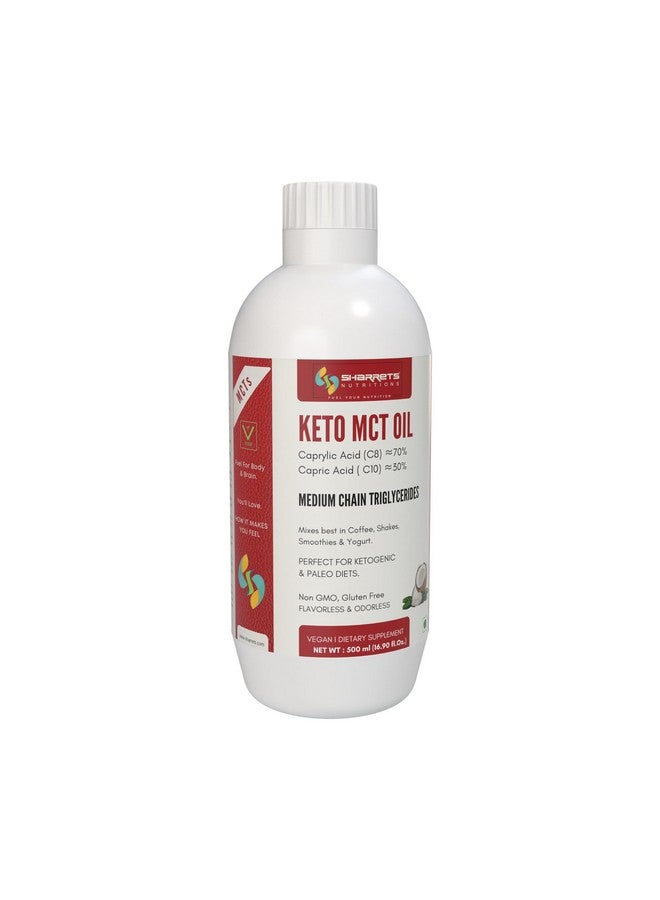 Sharrets Keto Mct Oil - 500Ml (C8:70 C10:30) Premium Medium Chain Triglycerides For Bulletproof Coffee, Intermittent Fasting, And Athletic Performance.  - Image 1