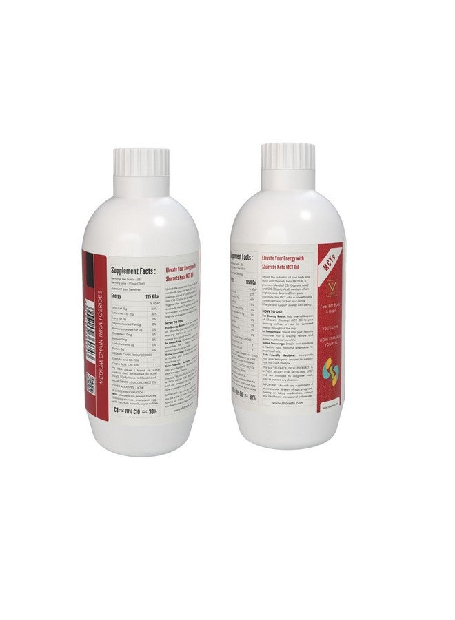 Sharrets Keto Mct Oil - 500Ml (C8:70 C10:30) Premium Medium Chain Triglycerides For Bulletproof Coffee, Intermittent Fasting, And Athletic Performance.  - Image 3
