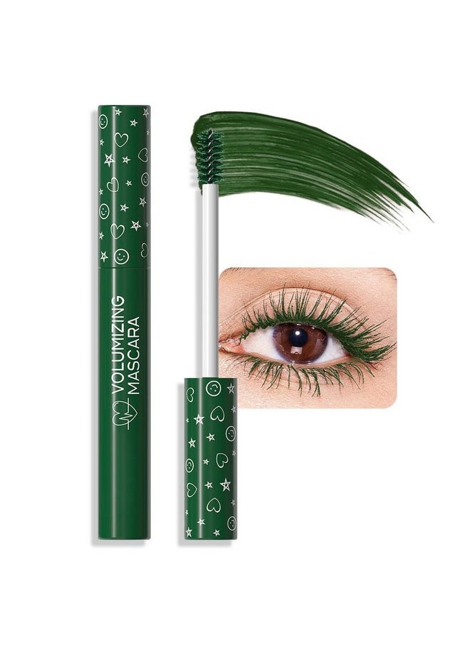 AMY'S DIARY Green Lash Mascara, Waterproof Long lasting Charming Voluminous Cruelty Free Vegan Green Eye Makeup (Green)  - Image 1