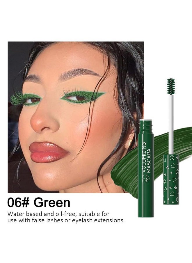 AMY'S DIARY Green Lash Mascara, Waterproof Long lasting Charming Voluminous Cruelty Free Vegan Green Eye Makeup (Green)  - Image 2