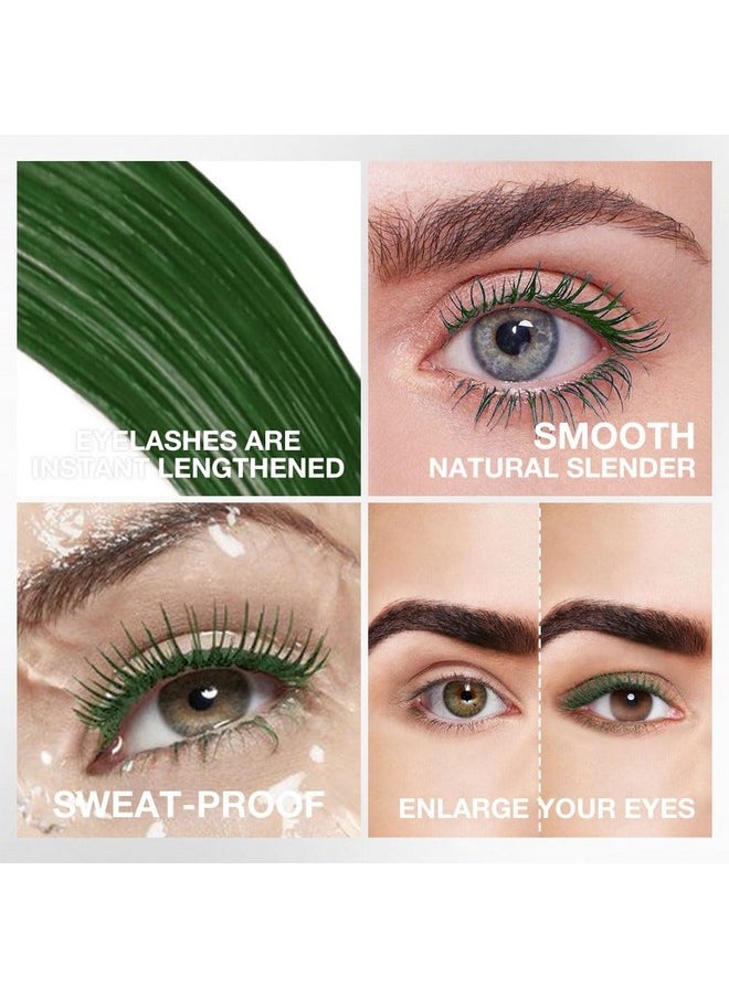 AMY'S DIARY Green Lash Mascara, Waterproof Long lasting Charming Voluminous Cruelty Free Vegan Green Eye Makeup (Green)  - Image 4