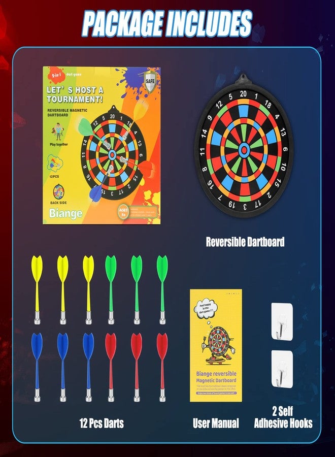 Biange Magnetic Dart Board w/ 12 Darts, Toys for Boys Age 8-12, Safe Indoor Outdoor Games for Kids 8-12, Teen Gifts for 6 7 8 9 10 11 12 13 14 Year Old Boys Girls - Image 5