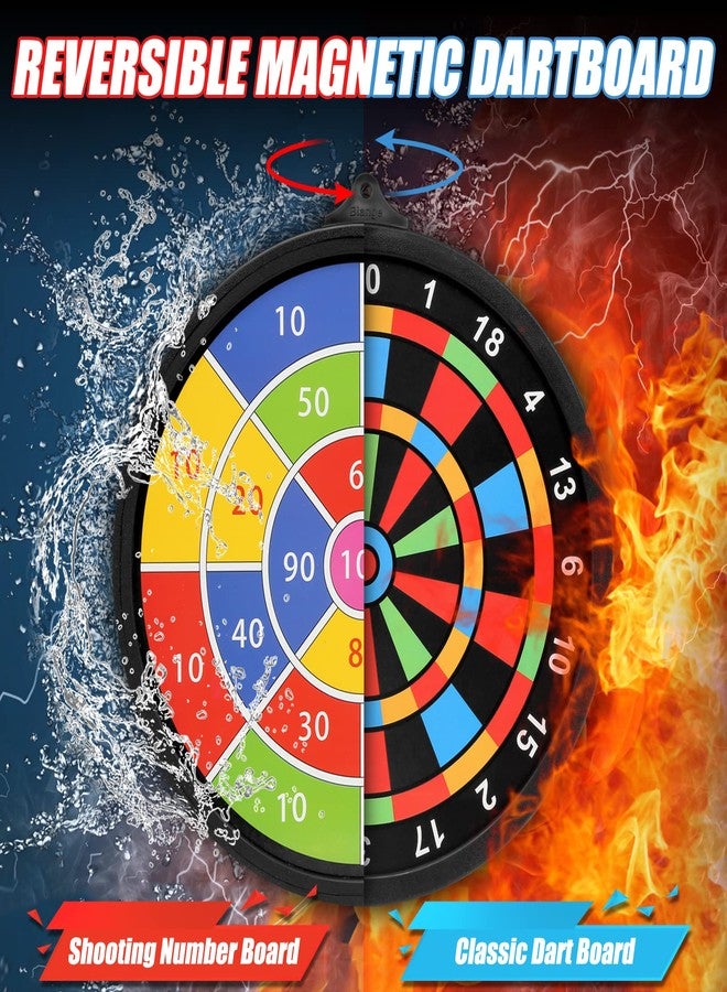 Biange Magnetic Dart Board w/ 12 Darts, Toys for Boys Age 8-12, Safe Indoor Outdoor Games for Kids 8-12, Teen Gifts for 6 7 8 9 10 11 12 13 14 Year Old Boys Girls - Image 2