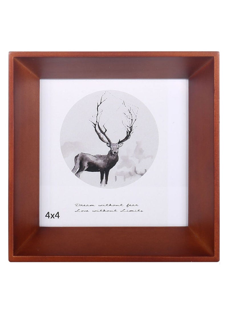 NIBEMINENT Rustic Wall Photo Frame Brown 