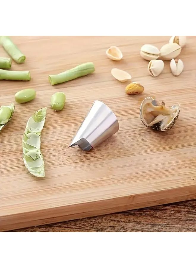 Stainless Steel Kitchen Finger Cots 1pc 2 In 1 Garlic Peeler Ginger Scraper Dishwasher Safe - Image 2