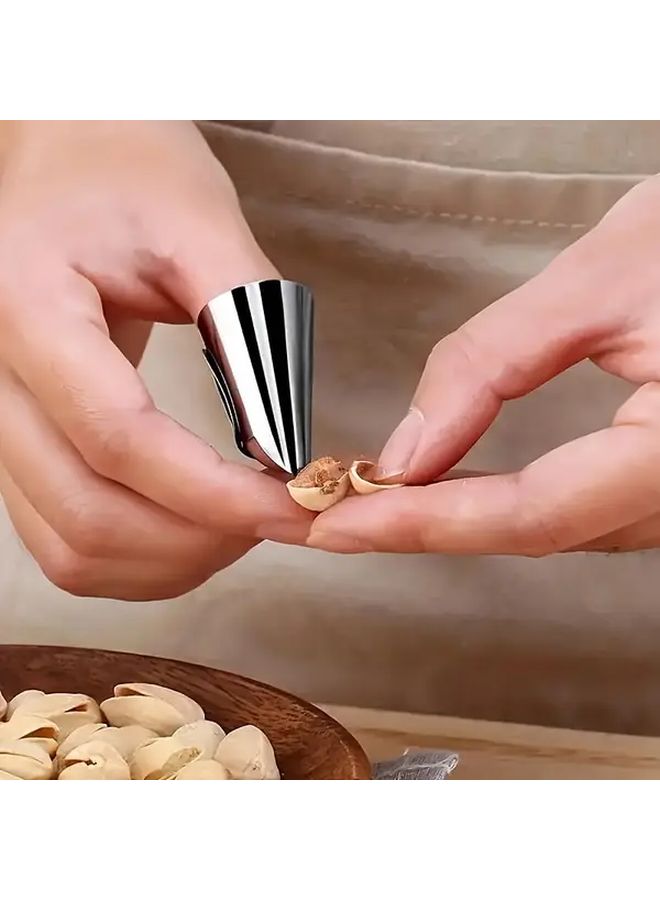 Stainless Steel Kitchen Finger Cots 1pc 2 In 1 Garlic Peeler Ginger Scraper Dishwasher Safe - Image 4