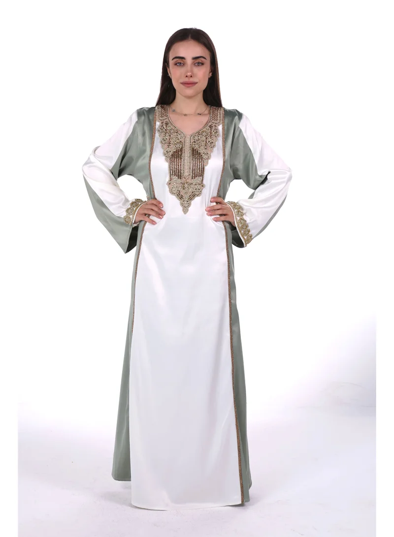 AL BENT AL SHARQIEH women satin jalabiya dress