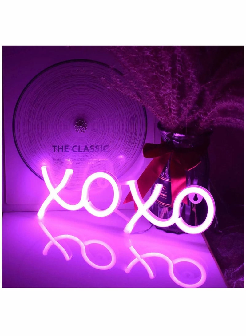 واي آند دي Neon Sign, Lights for Aesthetic Bedroom Gaming Wall Decor LED Moon Light Up Signs For Birthday Gift Boyfriend Girlfriend Lover Teens Kids’ Room Cool Home USB or 3-AA Battery Powered(Pink) - Image 1