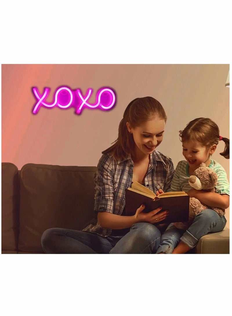 واي آند دي Neon Sign, Lights for Aesthetic Bedroom Gaming Wall Decor LED Moon Light Up Signs For Birthday Gift Boyfriend Girlfriend Lover Teens Kids’ Room Cool Home USB or 3-AA Battery Powered(Pink) - Image 4