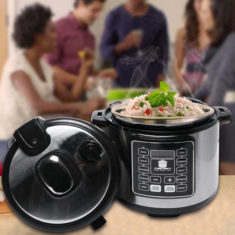 جليفار طنجرة ضغط متعددة الوظائف - طنجرة ذكية رقمية - 10 برامج طهي في 1، مؤقت تأخير، شاشة LED، وجبات سريعة، تصميم سهل التنظيف، مثالي لتحضير الوجبات والمطابخ المنزلية - Image 5