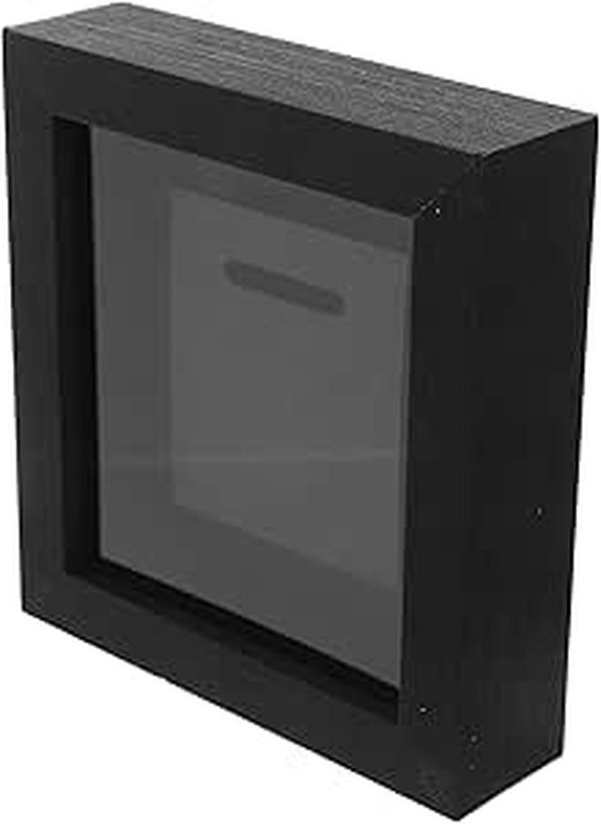 Black Wood Marathon Medal Display Stand Wall Mount Tabletop Base Shadow Box - Image 1