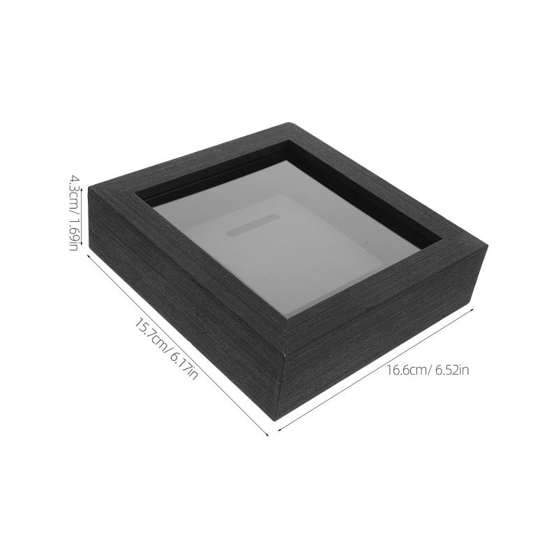Black Wood Marathon Medal Display Stand Wall Mount Tabletop Base Shadow Box - Image 3