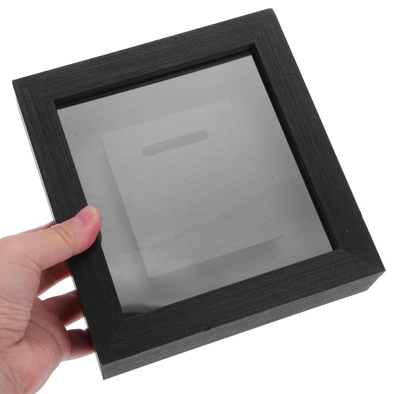 Black Wood Marathon Medal Display Stand Wall Mount Tabletop Base Shadow Box - Image 5