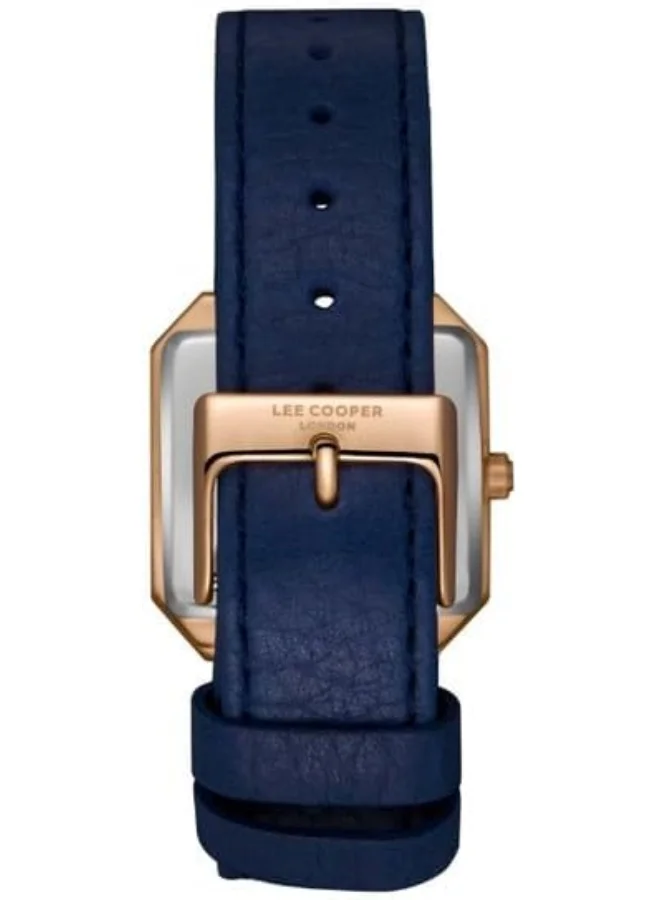 Lee Cooper LEE COOPER Women's Watch, Analog Display and Leather Strap - LC08028.499, Blue