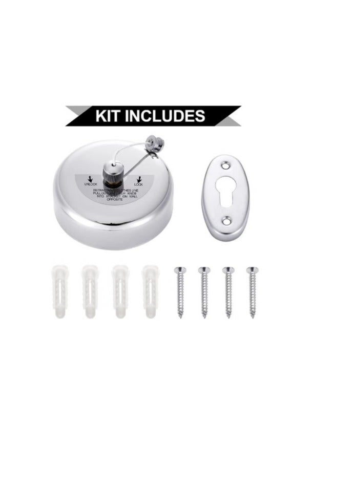 smart vision Stainless steel clothesline with 2.8m retractable rope, Heavy weight and durable to use - Image 4