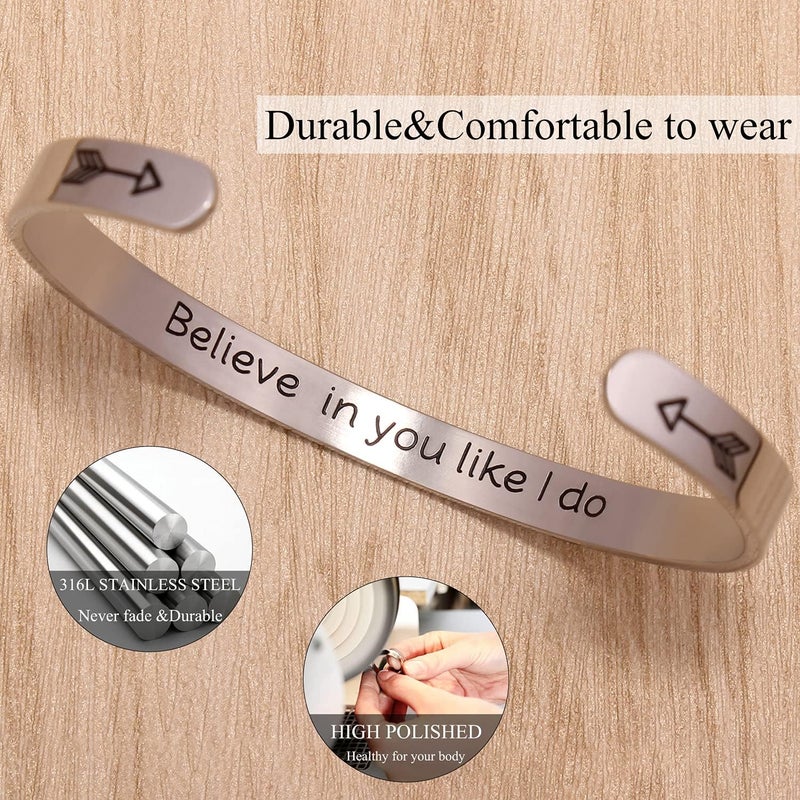 Btysun Bracelets for Women Mothers Day Bracelet Gifts from Daughter Inspirational Gifts for Women Graduation Gifts for Her Motivational Birthday Cuff Bangle Friendship Personalized Mantra Jewelry… - Image 2