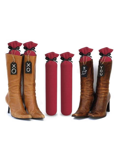 My Boot Trees  Boot Shaper Stands for Closet Organization  Keeps Them Shaped Properly  Many Patterns to Choose from  1 Pair Red